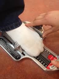 Foot Measured with Brannock Device
