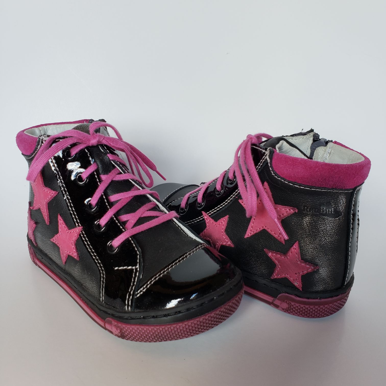 Lace-Up & Side Zipper Fashion Sneaker #23-3237-CZARNY